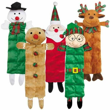 STRAIGHTCRATE Holiday Squeaktacular Reindeer Toy ST3174941